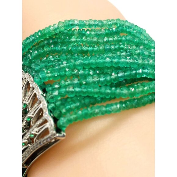 Ivanka Trump 18K 750 Emerald Diamond Lao Tong Collection Tassel Bracelet - Picture 10 of 16